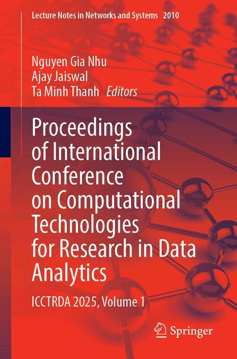 Titel: Proceedings of International Conference on Computational Technologies for Research in Data Analytics, 2025. Illustration: Molekülnetz.
