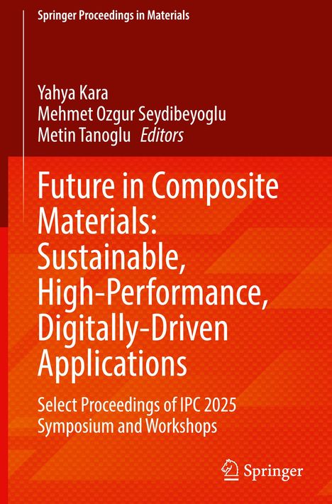 „Future in Composite Materials: Sustainable, High-Performance, Digitally-Driven Applications“. Unten rechts ein Logo.