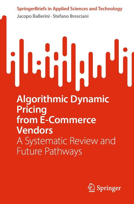 Titel: Algorithmic Dynamic Pricing from E-Commerce Vendors. Hintergrund in Rot mit weißem Zickzack-Muster unten. logo