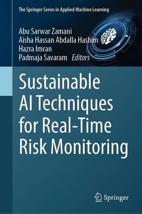 „Sustainable AI Techniques for Real-Time Risk Monitoring“, darüber Herausgebernamen. Unten ein Springer-Logo.