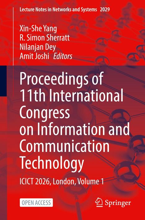 Text: „Proceedings of 11th International Congress on Information and Communication Technology.“ Hintergrund in Rottönen.