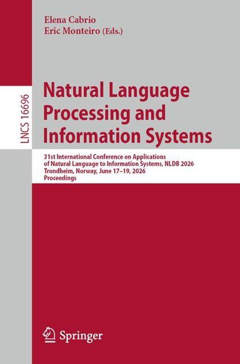 Text: "Natural Language Processing and Information Systems." Rotes und weißes Cover mit Springer-Logo unten.