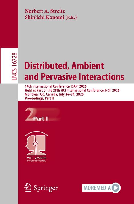 Text: "Distributed, Ambient and Pervasive Interactions. 14th International Conference, DAPI 2026, Part II". Oben Buchinformationen.