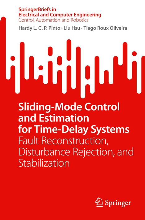 Titel: Sliding-Mode Control and Estimation for Time-Delay Systems. Rotes Design mit stilisierten Balken. Springer-Logo.