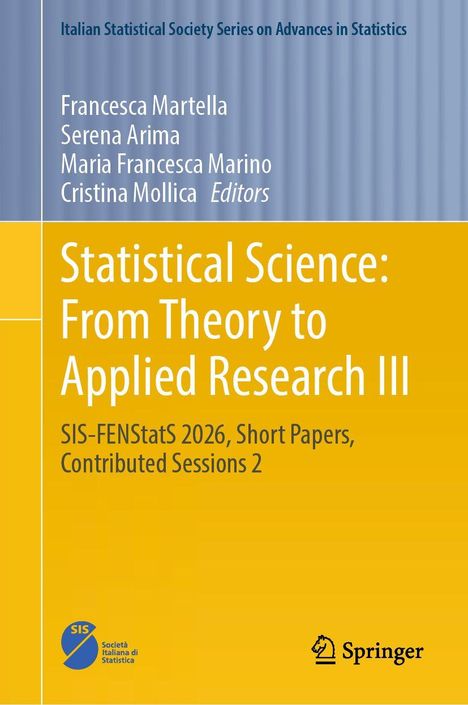 Italienische Statistikgesellschaft Serie. Titel: "Statistical Science: From Theory to Applied Research III". Logo unten links.