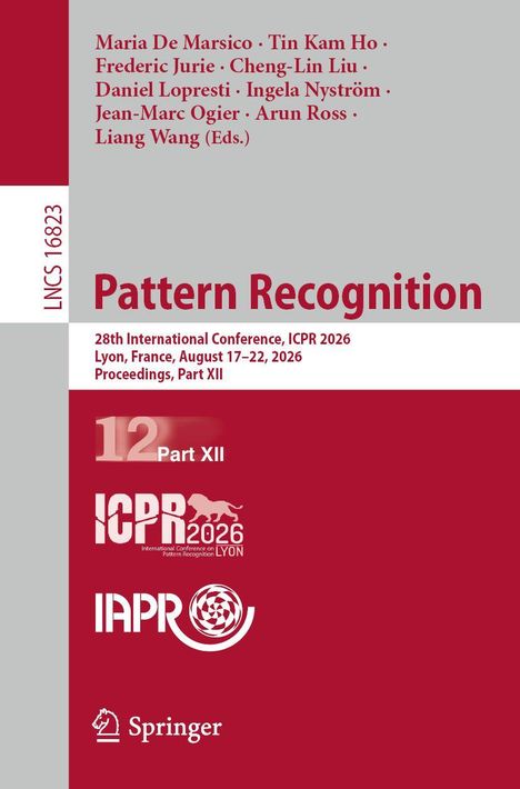Oben sind Namen der Herausgeber, der Titel ist "Pattern Recognition", unten Konferenzdetails und Logos.