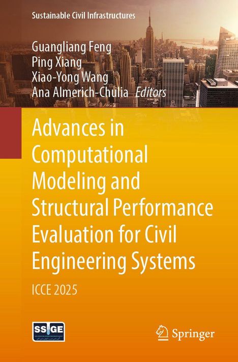 Buchtitel: "Advances in Computational Modeling and Structural Performance Evaluation for Civil Engineering Systems". Skyline im Hintergrund.