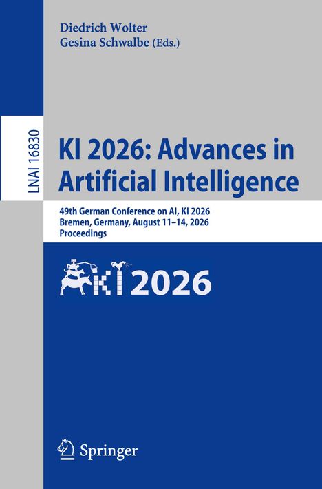 Titel: "KI 2026: Advances in Artificial Intelligence", 49. Deutsche KI-Konferenz, Bremen, 11.–14. August 2026. Springer Logo.