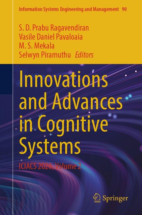 "Buchtitel: Innovations and Advances in Cognitive Systems, ICIACS 2026, Volume 2. Herausgeber oben gelistet. Springer-Logo unten."
