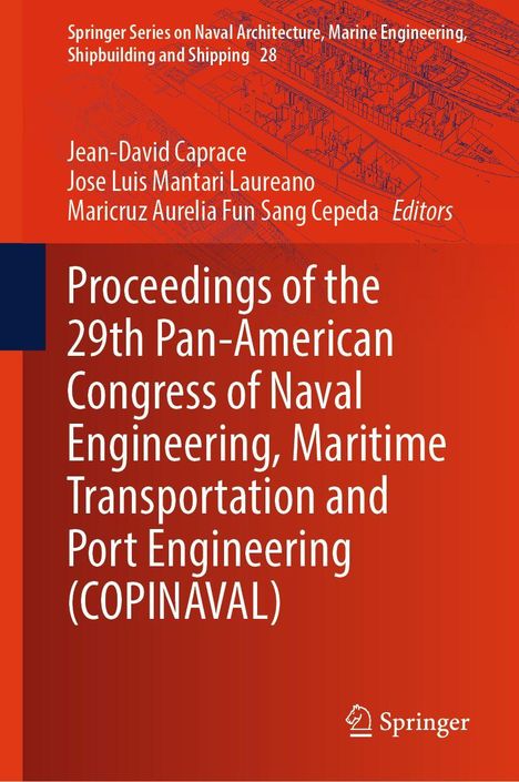 "Proceedings of the 29th Pan-American Congress of Naval Engineering" auf rotem Hintergrund mit skizzierten Schiffen.