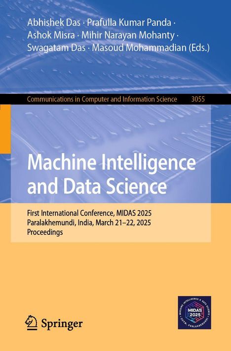 Maschinelles Lernen und Datenwissenschaft. Erste internationale Konferenz, MIDAS 2025, Indien. Springer-Logo unten links.
