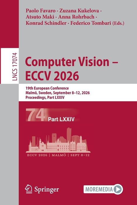 "Computer Vision – ECCV 2026. 19th European Conference Malmö, Sweden, September 8–12, 2026. Springer-Logo."