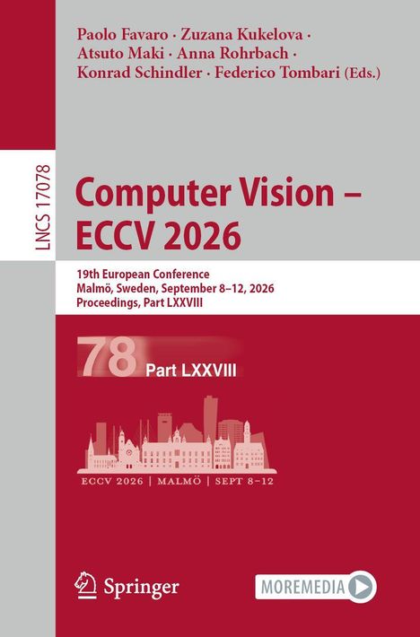 "Computer Vision – ECCV 2026", Autoren oben, Konferenzdetails: Malmö, Schweden, 8-12 Sept. 2026, darunter ein Springer Logo.