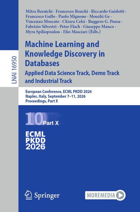 Text: Titel über maschinelles Lernen und ECML PKDD 2026. Enthält Orts- und Datumsangaben. Unten ist das Springer-Logo.
