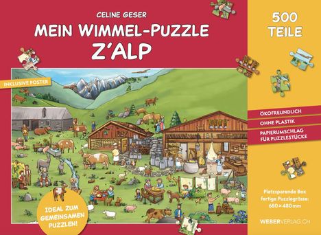 Celine Geser: Mein Wimmel-Puzzle z'Alp, Diverse