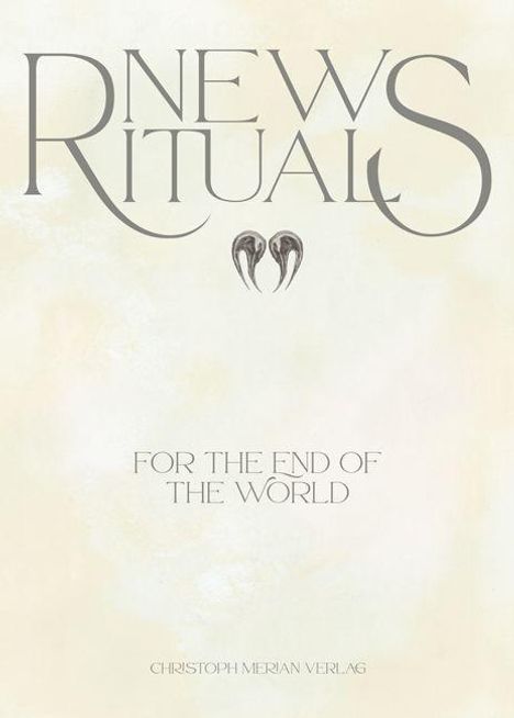 "Rituals for the End of the World" steht in eleganter Schrift. In der Mitte befinden sich zwei dekorative Symbole.