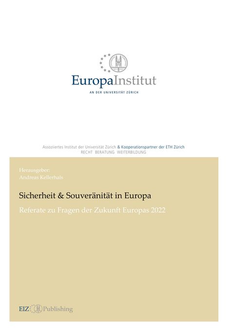 Andreas Kellerhals: Sicherheit & Souveränität in Europa, Buch