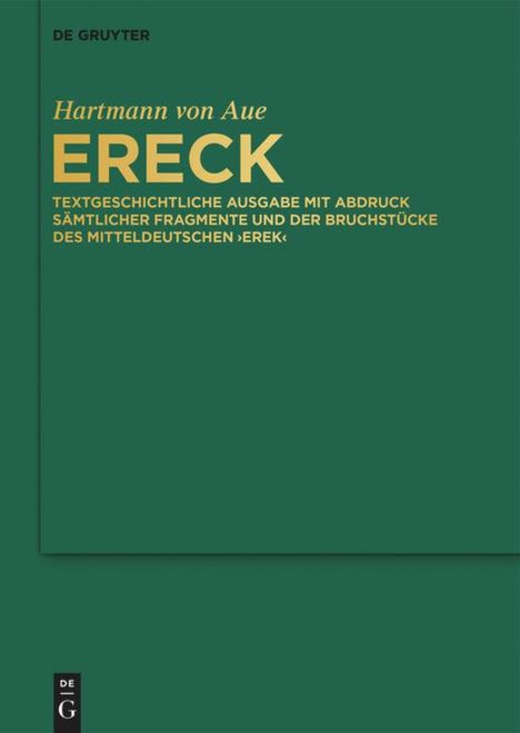 Hartmann von Aue: Ereck, Buch