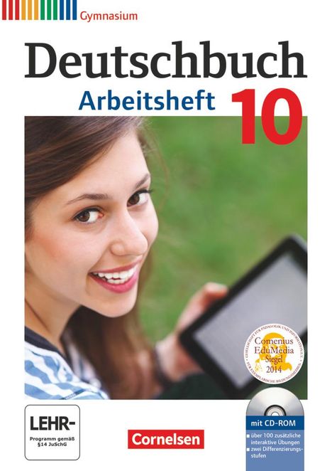 Michael Germann: Deutschbuch Gymnasium 10. Schuljahr - Allgemeine Ausgabe - Arbeitsheft mit Lösungen und Übungs-CD-ROM, Buch
