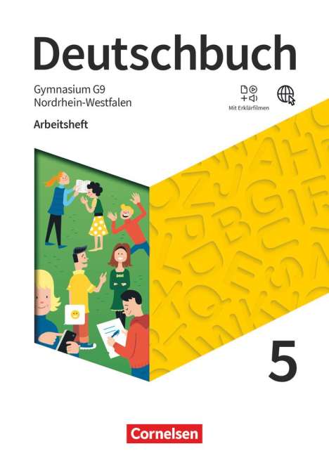 Michael Germann: Deutschbuch Gymnasium 5. Schuljahr - Nordrhein-Westfalen - Neue Ausgabe - Arbeitsheft mit Lösungen, Buch