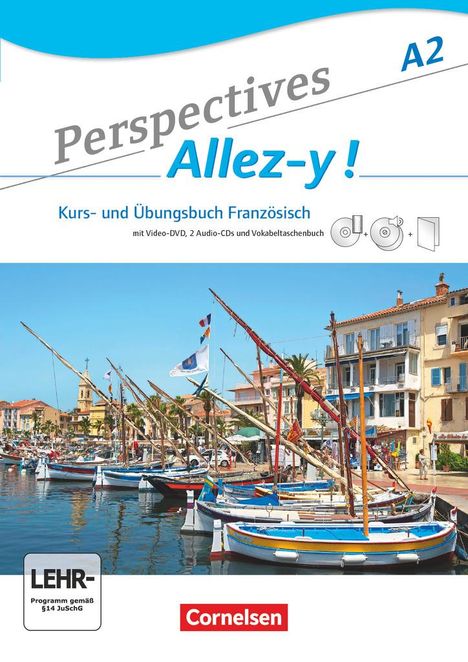 Anne Delacroix: Perspectives - Allez-y ! A2. Kurs- und Arbeitsbuch mit Lösungsheft und Vokabeltaschenbuch, Buch