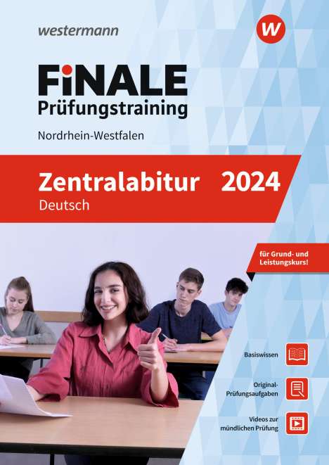 Katrin Jacobs: FiNALE Prüfungstraining Zentralabitur Nordrhein-Westfalen. Deutsch 2024, 1 Buch und 1 Diverse