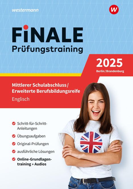 Katrin Frost: FiNALE - Prüfungstraining Mittlerer Schulabschluss, Fachoberschulreife, Erweiterte Berufsbildungsreife Berlin und Brandenburg. Englisch 2025, 1 Buch und 1 Diverse