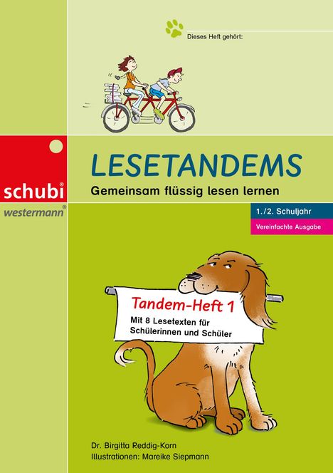 Birgitta Reddig-Korn: Lesetandems - Gemeinsam flüssig lesen lernen. Vereinfachte Ausgabe, Tandemheft 1 (1./2. Schuljahr), Buch