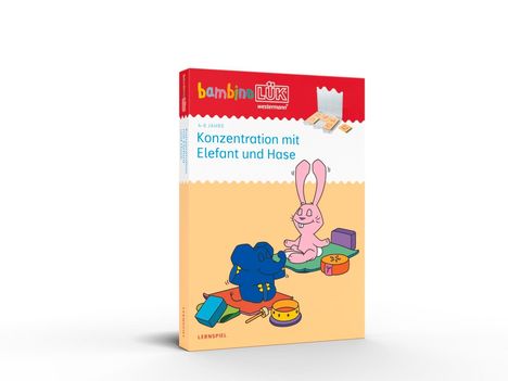 bambinoLÜK-Set. Kindergarten/Vorschule Konzentration mit Elefant und Hase, Buch