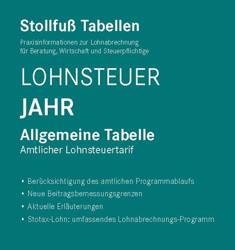 Tabelle, Lohnsteuer 2024, Jahr, Buch