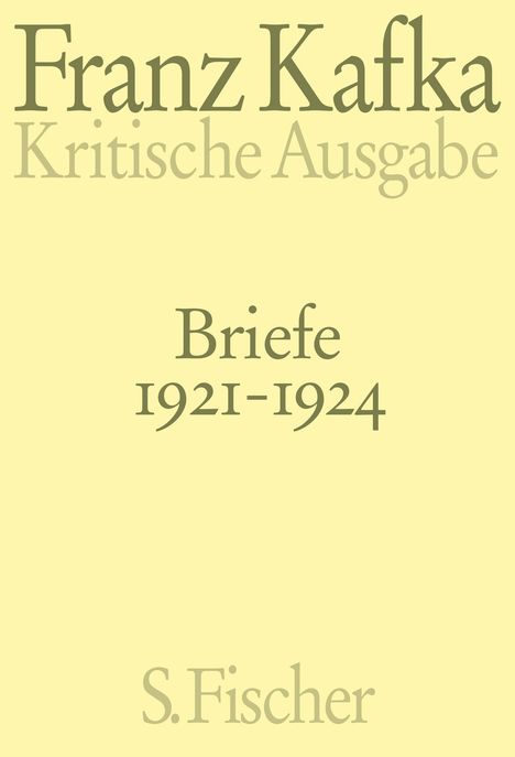 Franz Kafka: Briefe 1921-1924, Buch