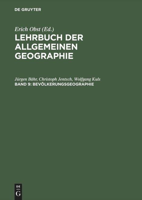 Jürgen Bähr: Bevölkerungsgeographie, Buch