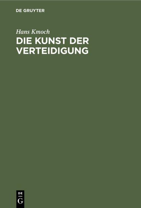 Hans Kmoch: Die Kunst der Verteidigung, Buch