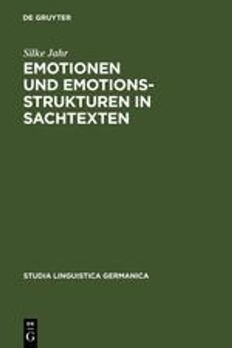 Silke Jahr: Emotionen und Emotionsstrukturen in Sachtexten, Buch