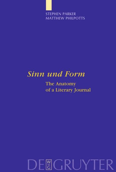 Matthew Philpotts: "Sinn und Form", Buch