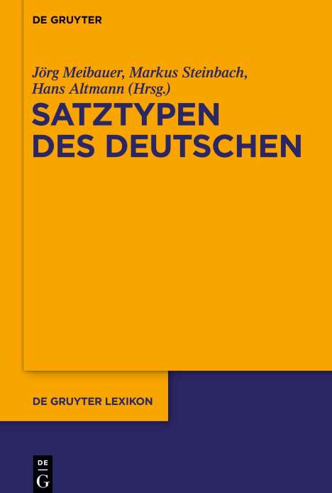 Satztypen des Deutschen, Buch