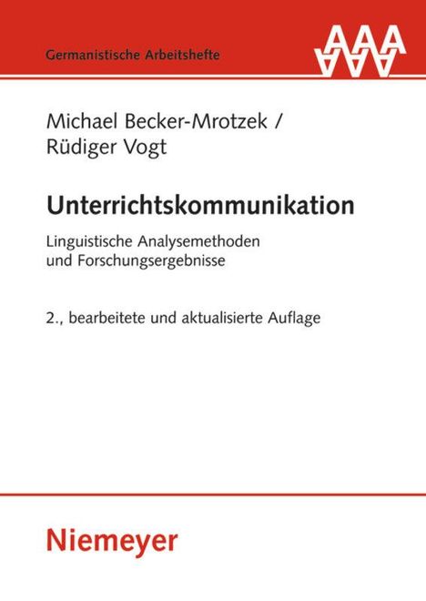 Rüdiger Vogt: Unterrichtskommunikation, Buch