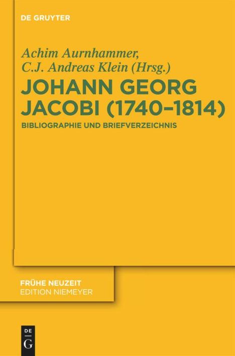 C. J. Andreas Klein: Johann Georg Jacobi (1740-1814), Buch