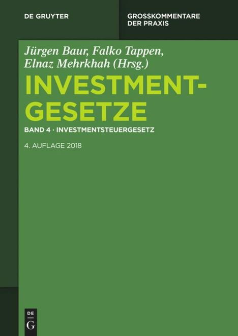 Investmentgesetze 4. Investmentsteuergesetz, Buch