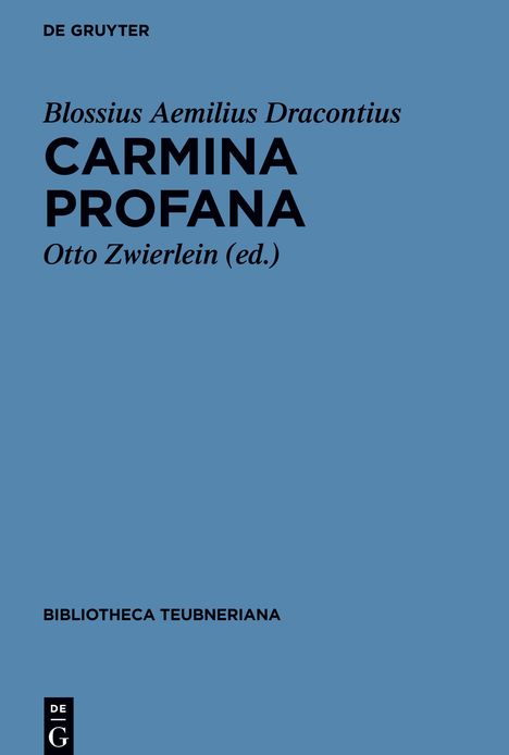 Blossius Aemilius Dracontius: Carmina profana, Buch