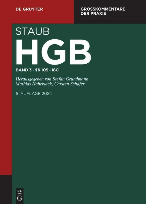 HGB Handelsgesetzbuch §§ 105-160, Buch