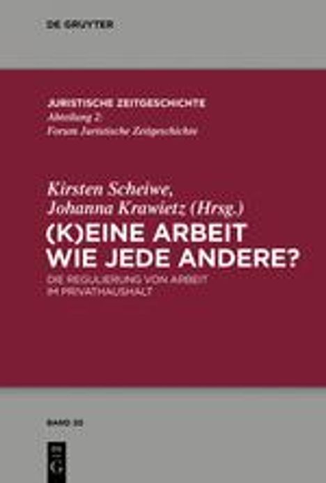 (K)Eine Arbeit wie jede andere?, Buch