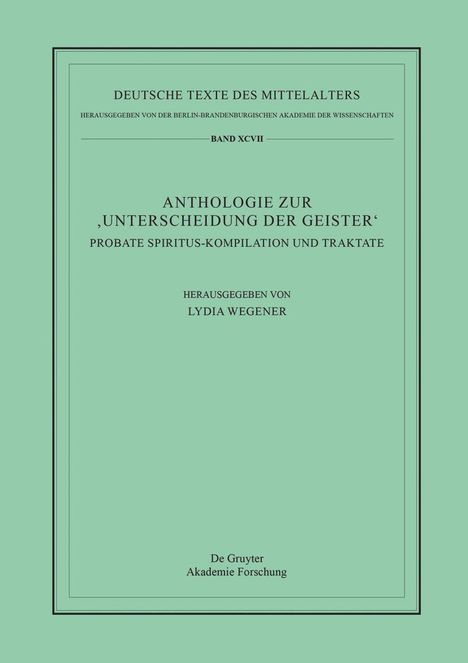 Anthologie zur ¿Unterscheidung der Geister', Buch