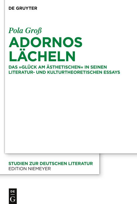 Pola Groß: Adornos Lächeln, Buch