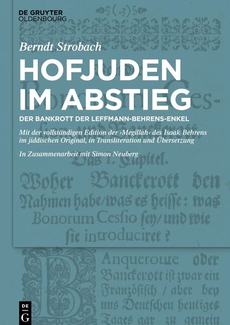 Hofjuden im Abstieg: Der Bankrott der Leffmann-Behrens-Enkel, Buch