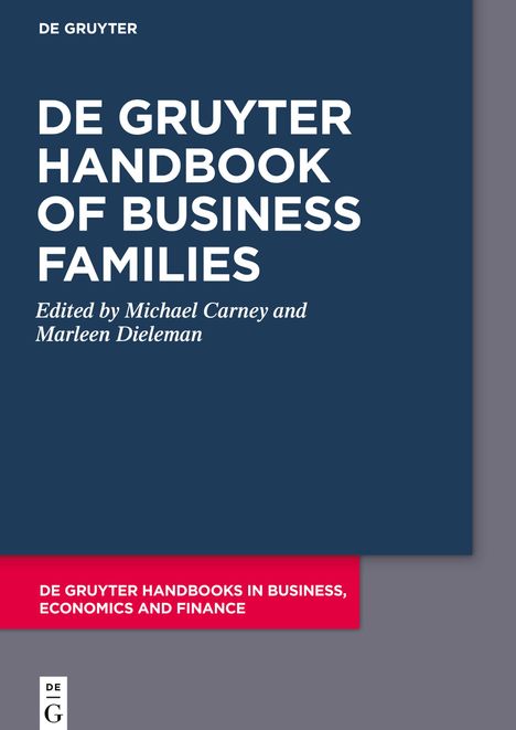 De Gruyter Handbook of Business Families, Buch