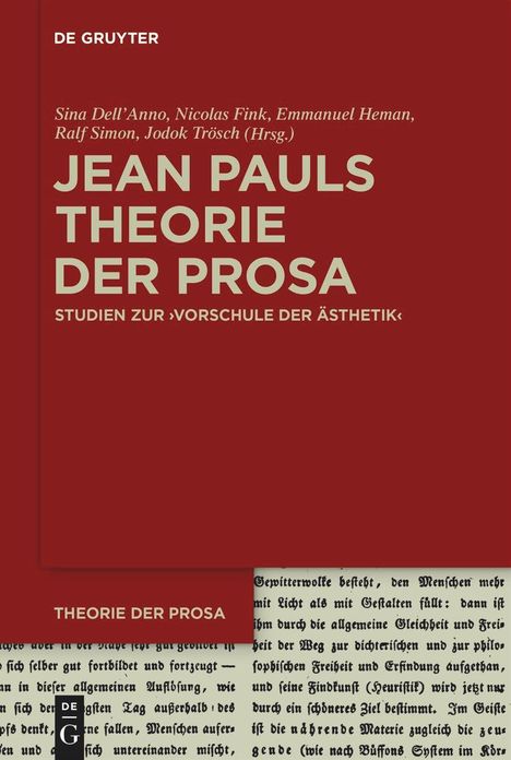 Jean Pauls Theorie der Prosa, Buch