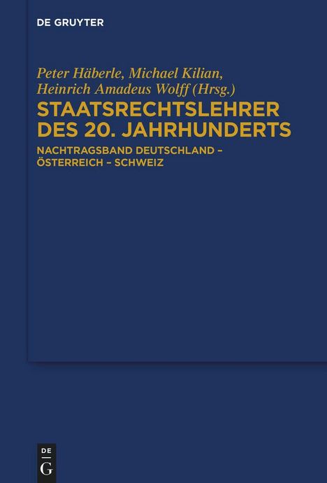 Staatsrechtslehrer des 20. Jahrhunderts, Buch