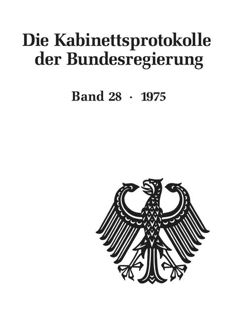 Kabinettsprotokolle Bundesregierung 1975, Buch