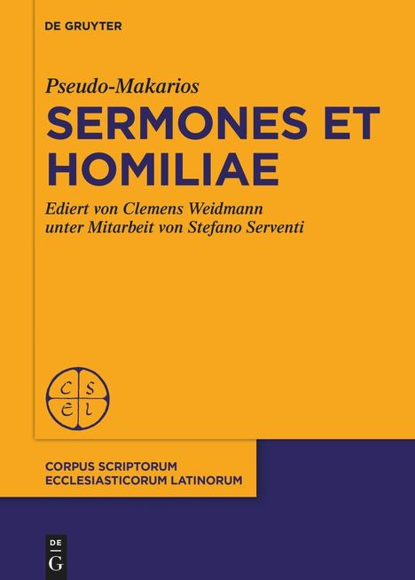 Clemens Weidmann: Pseudo-Makarios, Sermones et Homiliae, Buch